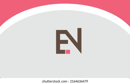 Alphabet letters Initials Monogram logo EN, NE, E and N