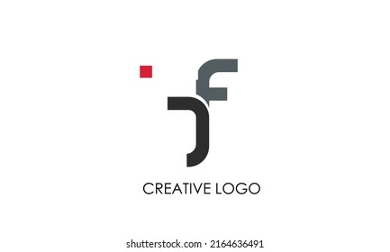 Alphabet letters Initials Monogram logo DF, FD, D and F