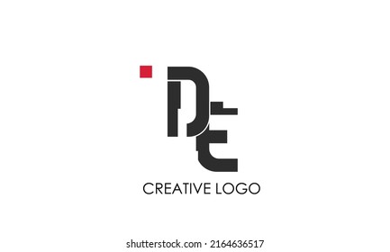 Alphabet letters Initials Monogram logo DE, ED, D and E