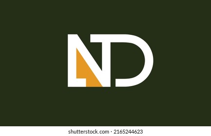 Letras alfabéticas Iniciales Monograma ND, DN, N y D