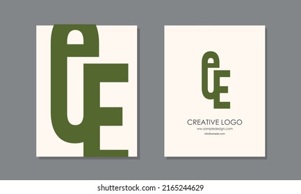 Alphabet letters Initial Monogram Logo EE