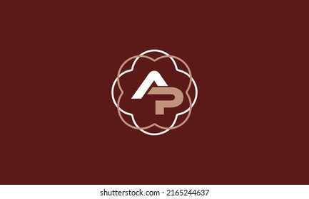 Alphabet letters Initials Monogram logo AP, PA, A and P