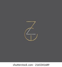 Letras alfabéticas Iniciales Logotipo Monograma WZ, ZW, Z y W