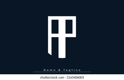 Alphabet letters Initial Monogram logo AP, PA