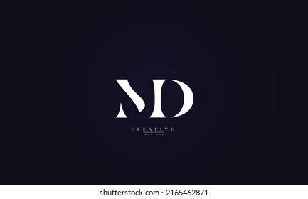 Alphabet letters Initials Monogram logo MD DM M D 