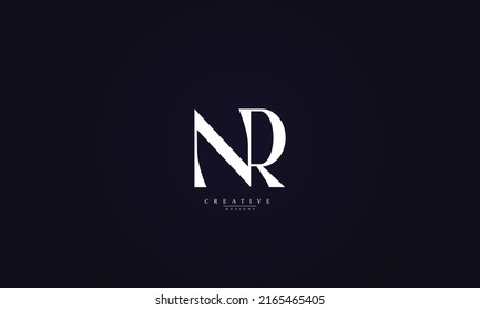 Alphabet letters Initials Monogram logo NR RN N R
