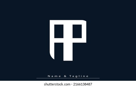 Alphabet letters Initials Monogram logo AP, PA