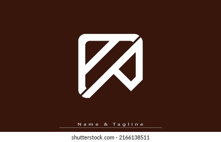 Alphabet letters Initial Monogram logo AP, PA