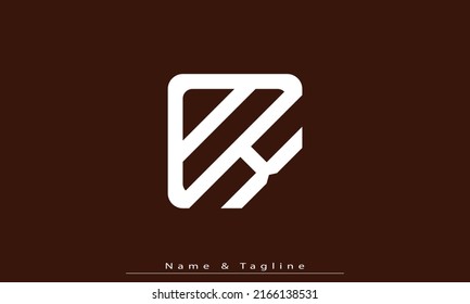 Alphabet letters Initial Monogram Logo AK, KA