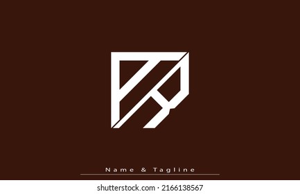 Alphabet letters Initials Monogram logo AR, RA