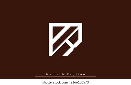 Alphabet letters Initials Monogram logo AR, RA