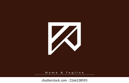 Alphabet letters Initial Monogram logo AP, PA