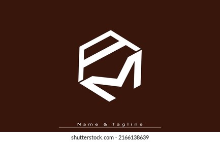 Alphabet letters Initial Monogram Logo AM, MA