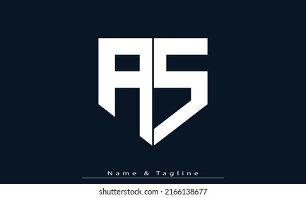 Alphabet letters Initial Monogram Logo AS, SA