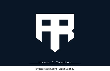 Alphabet letters Initials Monogram logo AR, RA
