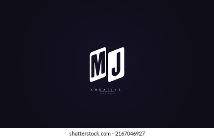 Alphabet letters Initials Monogram logo MJ J M MJ 