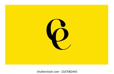 Alphabet letters Initials Monogram logo CE, EC, C and E
