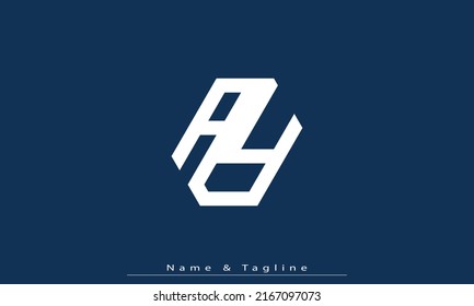 Letras alfabéticas Iniciales Logo Monograma AY, YA