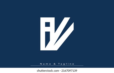 Alphabet letters Initials Monogram logo AV, VA