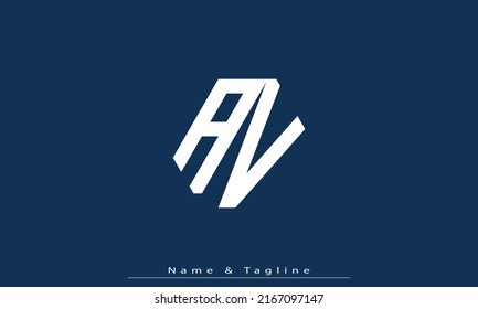 Alphabet letters Initials Monogram logo AV, VA