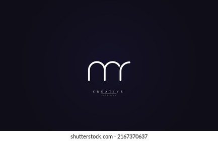 Alphabet letters Initials Monogram logo MR RM M R 