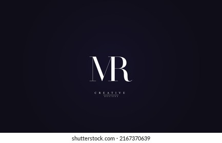 Alphabet letters Initials Monogram logo MR RM M R 