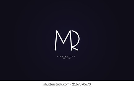 Alphabet letters Initials Monogram logo MR RM M R 