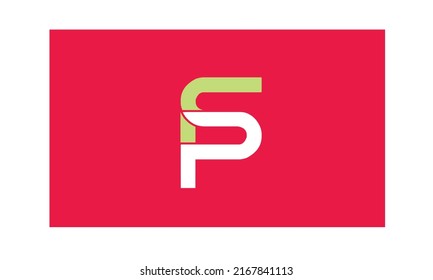 Alphabet letters Initials Monogram logo PS, SP, P and S