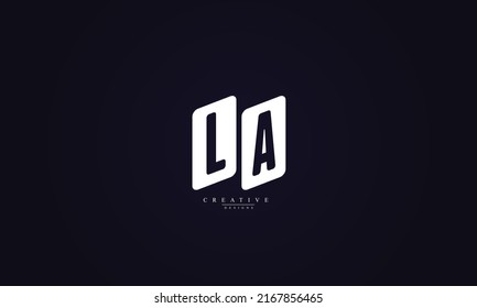 Alphabet letters Initials Monogram logo LA AL L A 