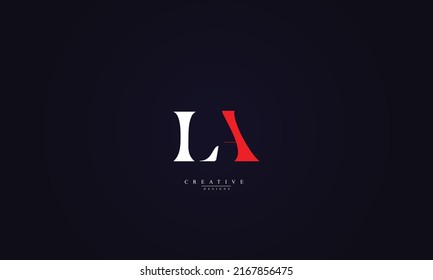 Alphabet letters Initials Monogram logo LA AL L A 