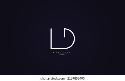 Alphabet letters Initial Monogram Logo LD DL D