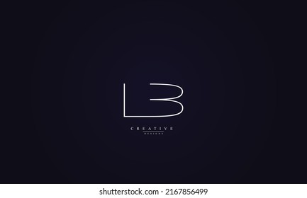 Alphabet letters Initials Monogram logo LB BL L B
