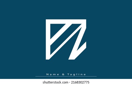 Letras alfabéticas Iniciales Logotipo Monograma AZ, ZA