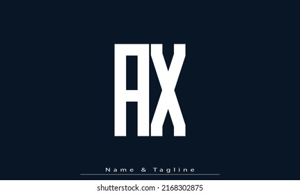 Alphabet letters Initials Monogram logo AX, XA