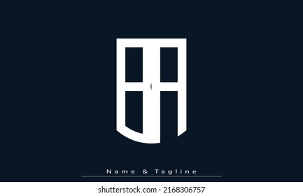 Alphabet letters Initials Monogram logo BA, AB