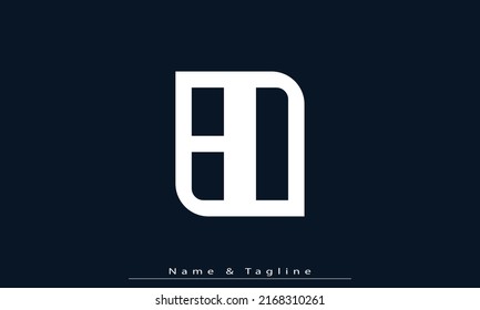 Alphabet letters Initials Monogram logo BD, DB