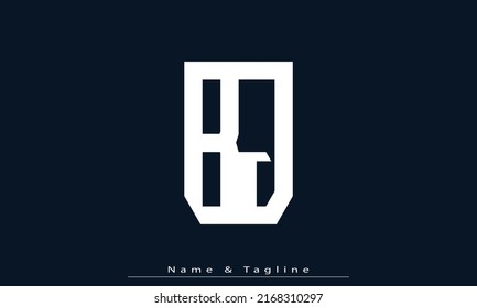 Alphabet letters Initials Monogram logo BJ, JB