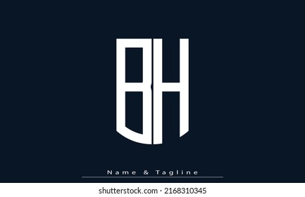 Alphabet letters Initials Monogram logo BH, HB