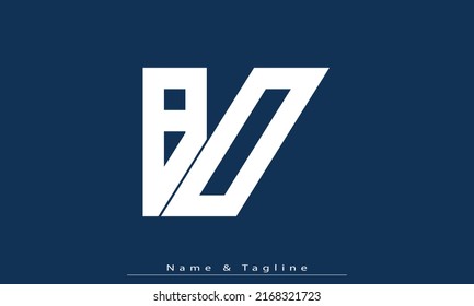 Alphabet letters Initials Monogram logo BO, OB