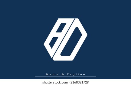 Alphabet letters Initials Monogram logo BO, OB