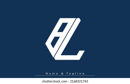 Alphabet letters Initials Monogram logo BL, LB