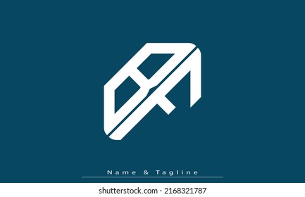 Letras alfabéticas Logo del Monograma BF, FB