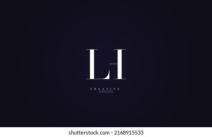 Alphabet letters Initials Monogram logo LH HL L H 