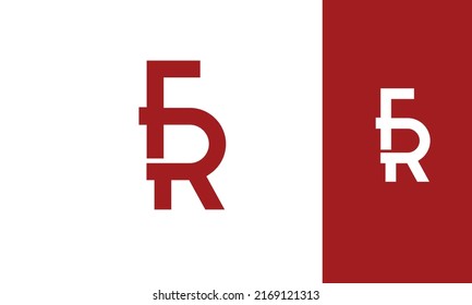 Alphabet letters Initials Monogram logo FR, RF, F and R
