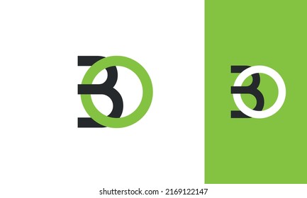 Alphabet letters Initials Monogram logo BO, OB, B and O
