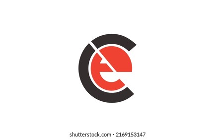 Alphabet letters Initials Monogram logo EC, CE, E and C