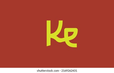 Alphabet letters Initials Monogram logo KE, EK, K and E