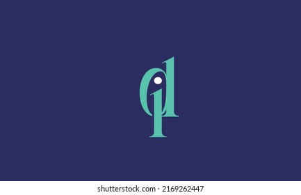 Alphabet letters Initials Monogram logo DI, ID, D and I