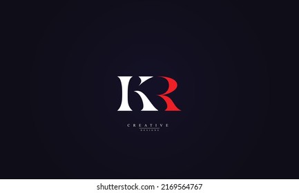 Alphabet letters Initials Monogram logo KR RK K R