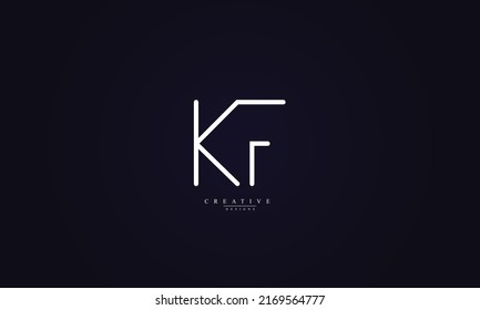Alphabet letters Initials Monogram logo KF FK K F